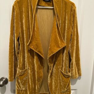 Amaryllis Golden Velvet Cardigan